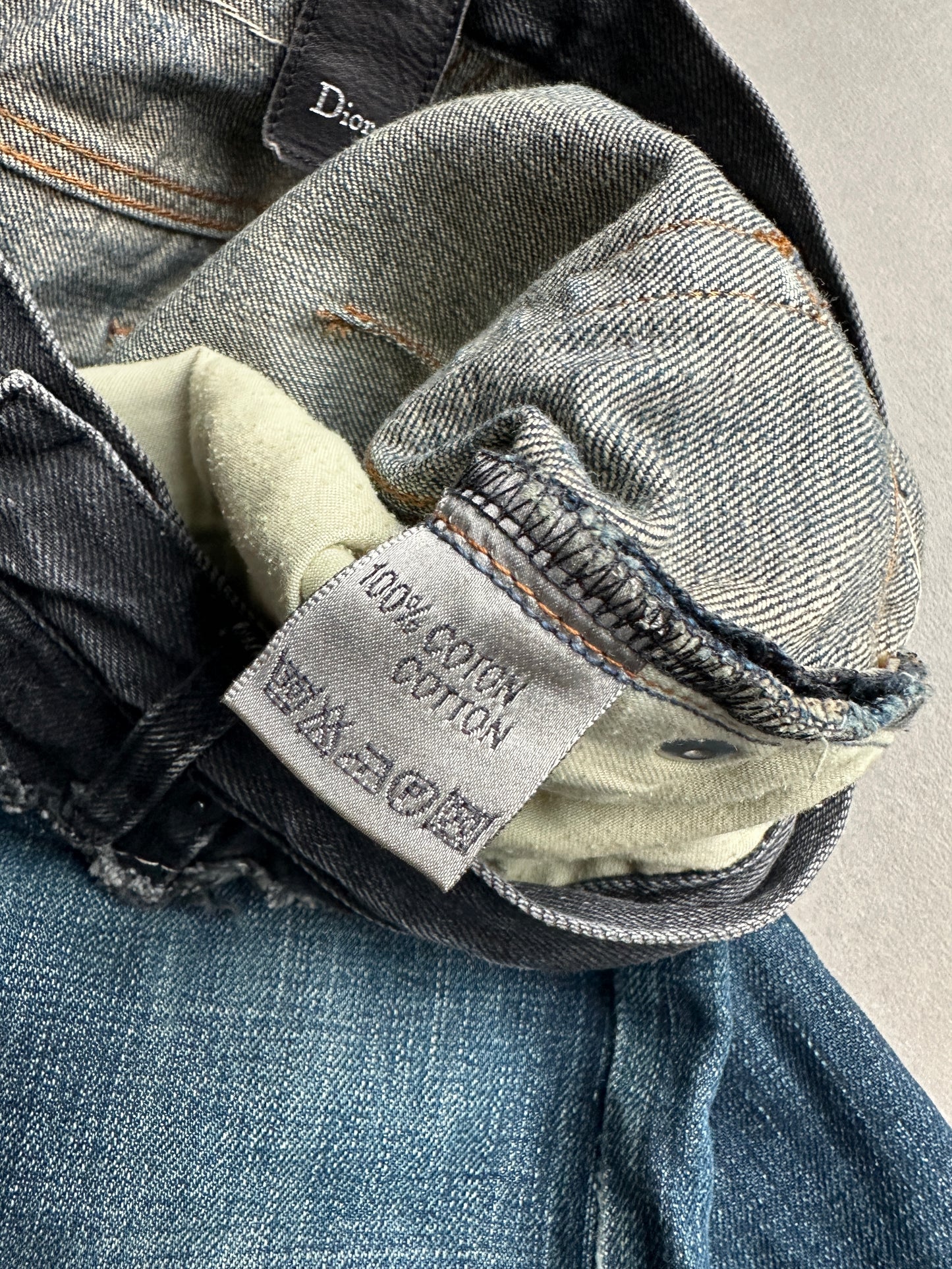 Dior Homme AW06 "These Grey Days" Bootcut cummerbund denim