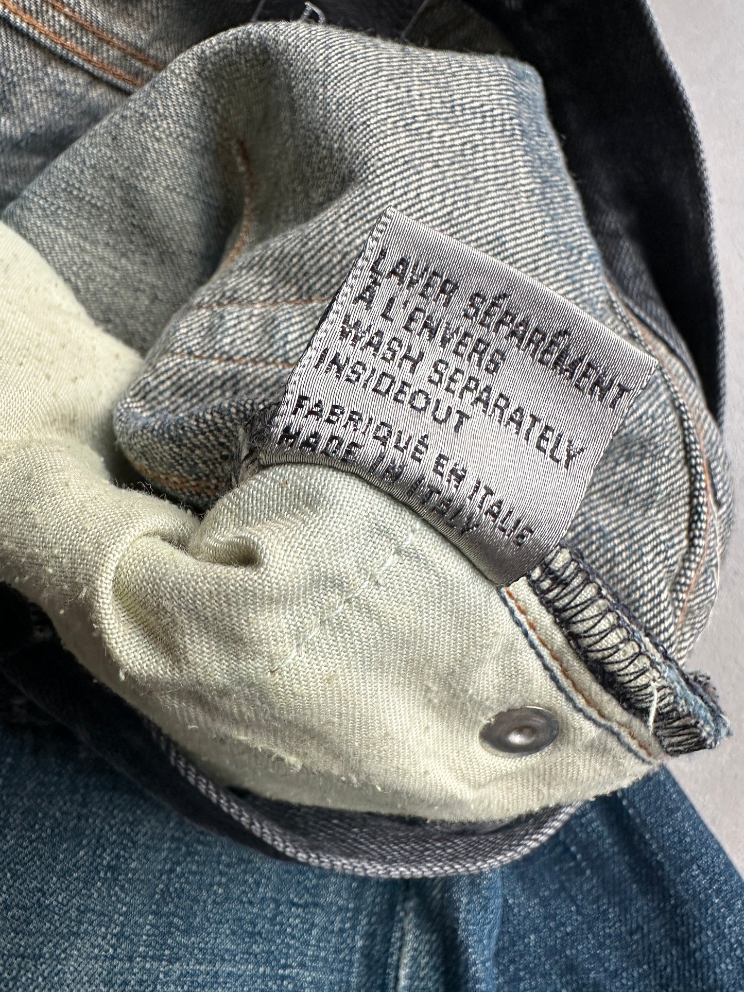 Dior Homme AW06 "These Grey Days" Bootcut cummerbund denim