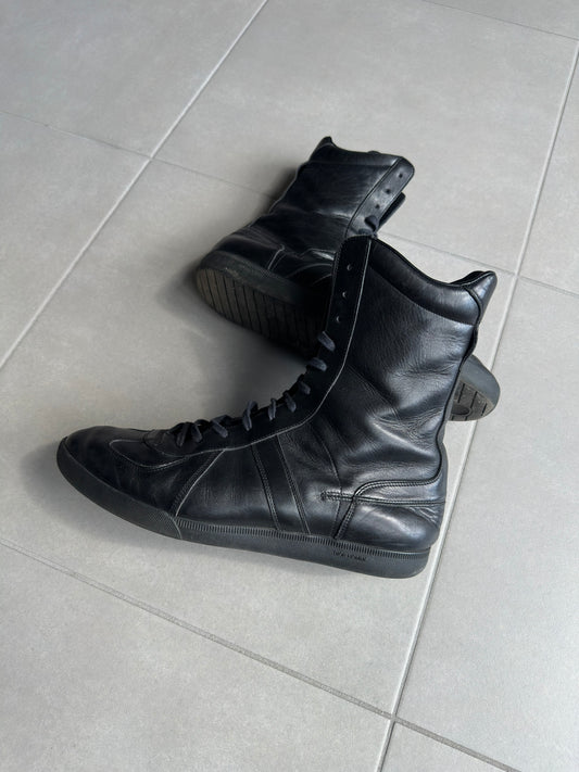 ディオール AW03 “Luster” ハイカット ボクサーレザースニーカー