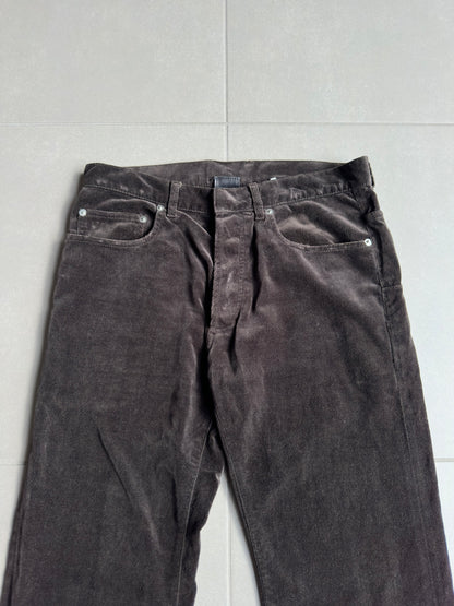 Dior Homme AW05 "in the morning" velvet bootcut trousers