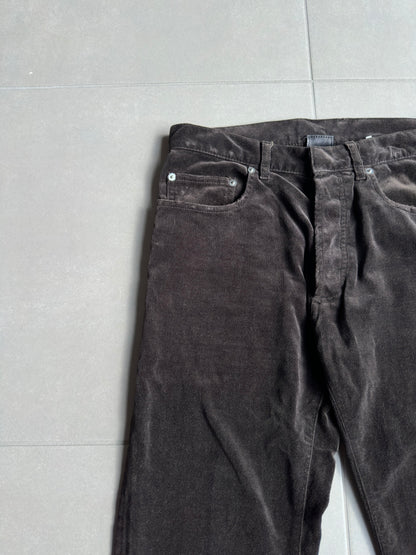 Dior Homme AW05 "in the morning" velvet bootcut trousers