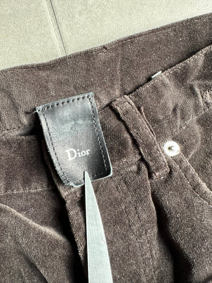 Dior Homme AW05 "in the morning" velvet bootcut trousers