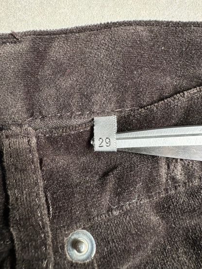 Dior Homme AW05 "in the morning" velvet bootcut trousers