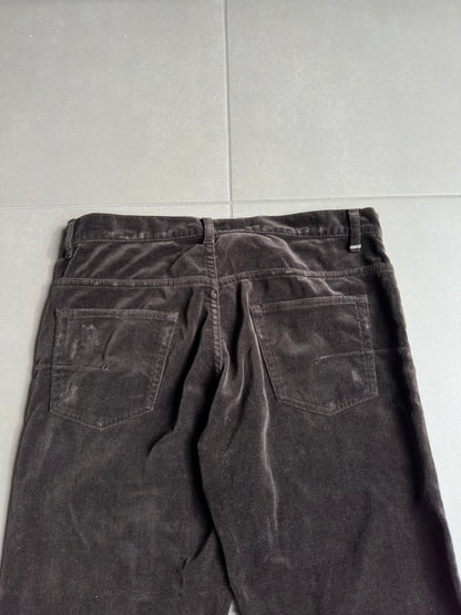 Dior Homme AW05 "in the morning" velvet bootcut trousers