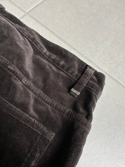 Dior Homme AW05 "in the morning" velvet bootcut trousers