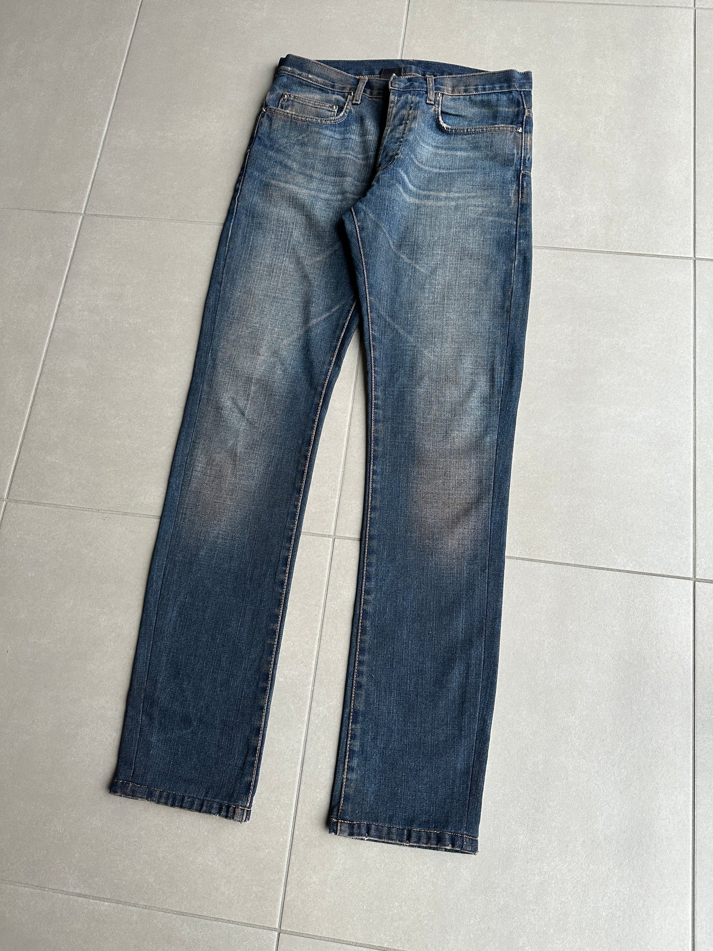 Dior Homme SS05 “BECK/Untitled” whiskered rust washed denim