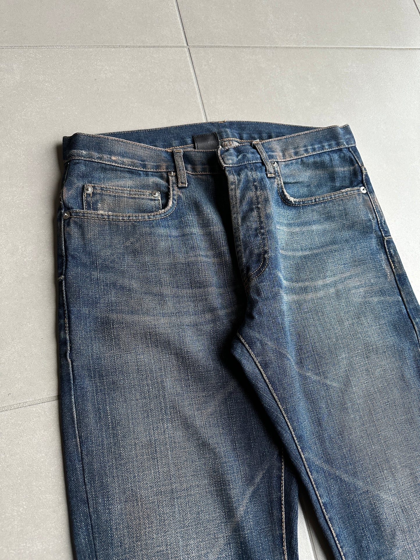 Dior Homme SS05 “BECK/Untitled” whiskered rust washed denim