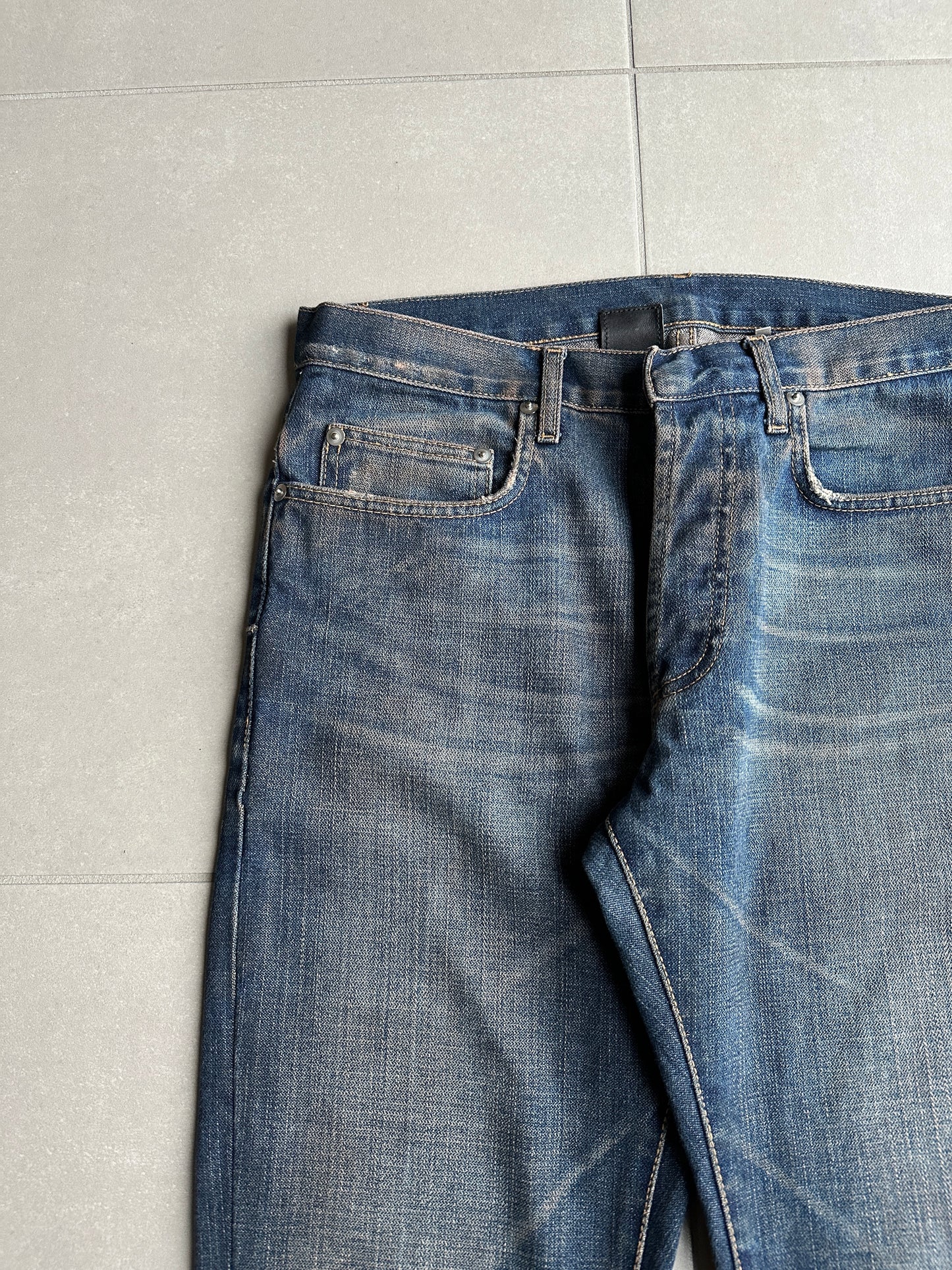 Dior Homme SS05 “BECK/Untitled” whiskered rust washed denim