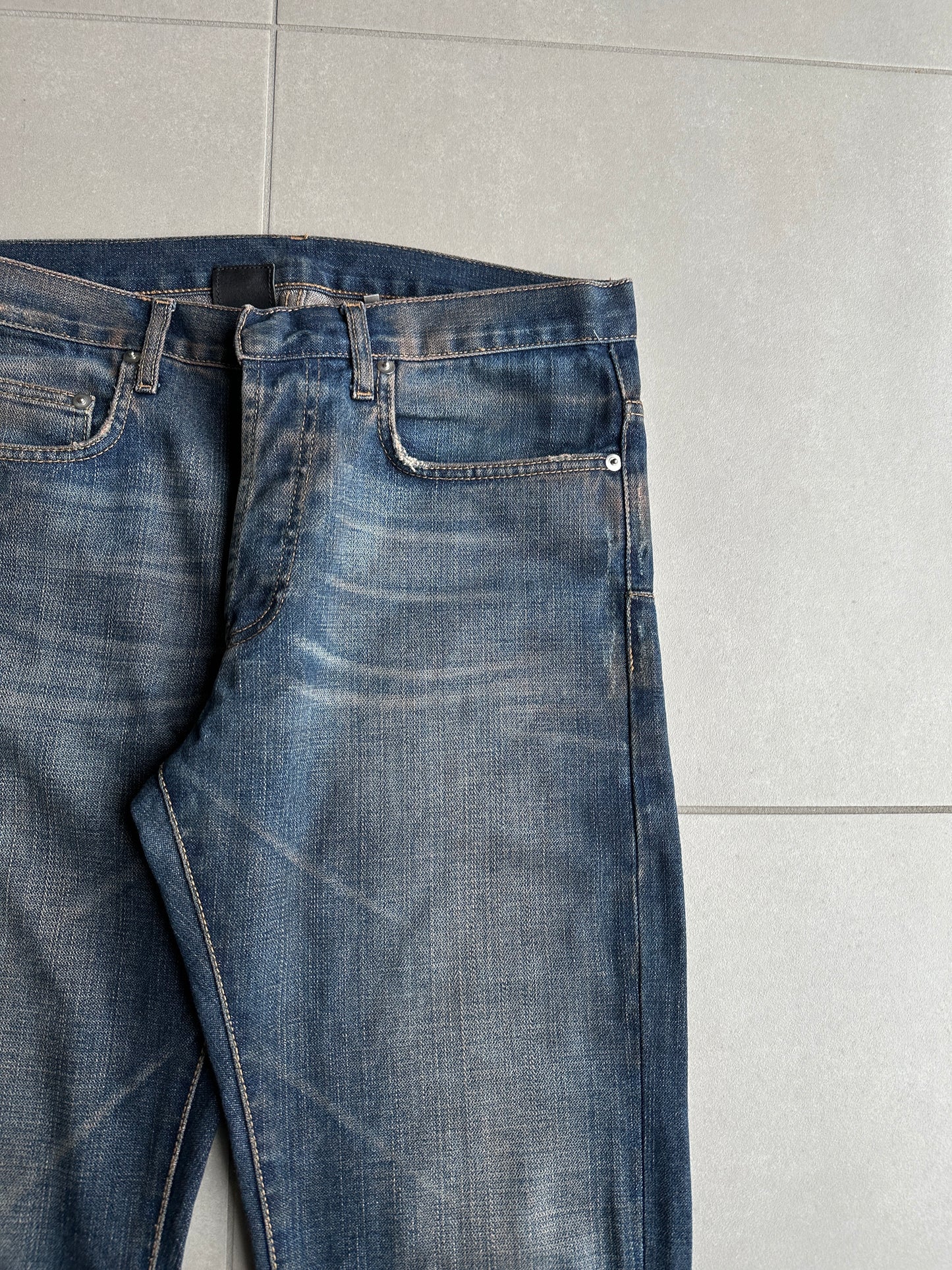 Dior Homme SS05 “BECK/Untitled” whiskered rust washed denim