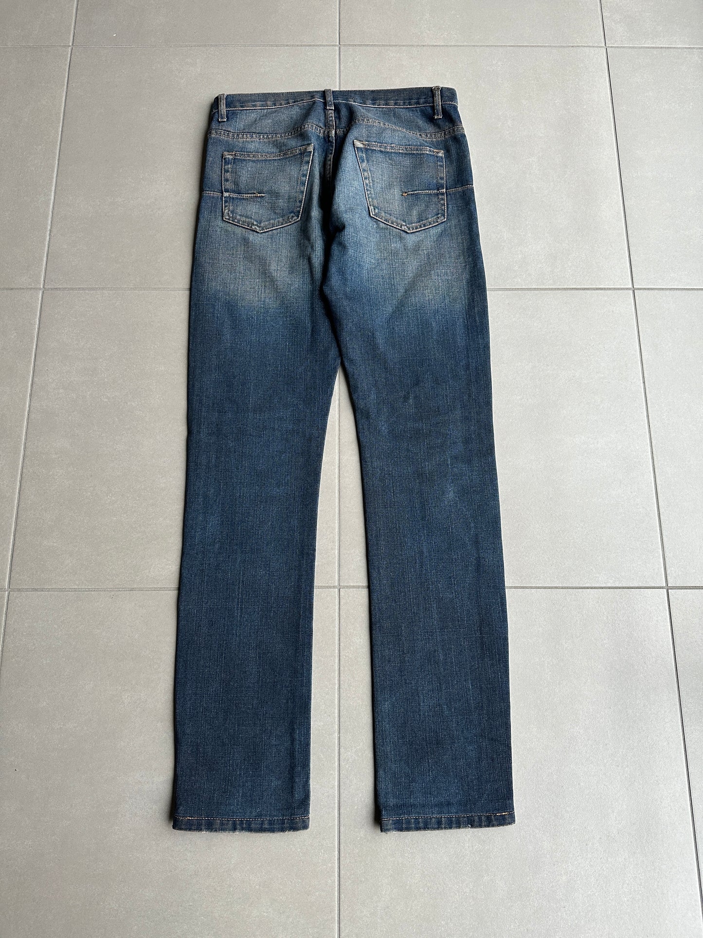 Dior Homme SS05 “BECK/Untitled” whiskered rust washed denim