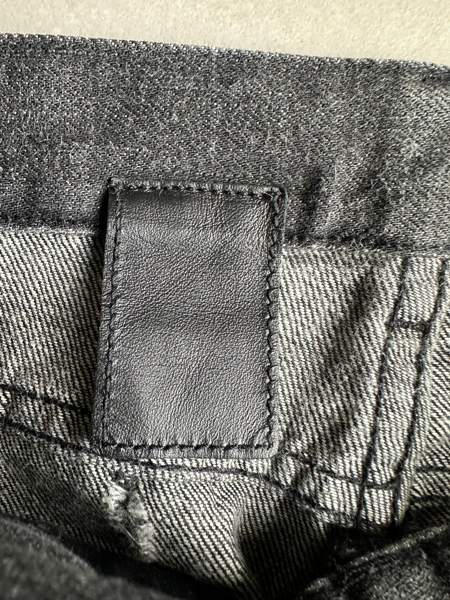 Dior Homme SS04 "Strip" distressed coated jeans