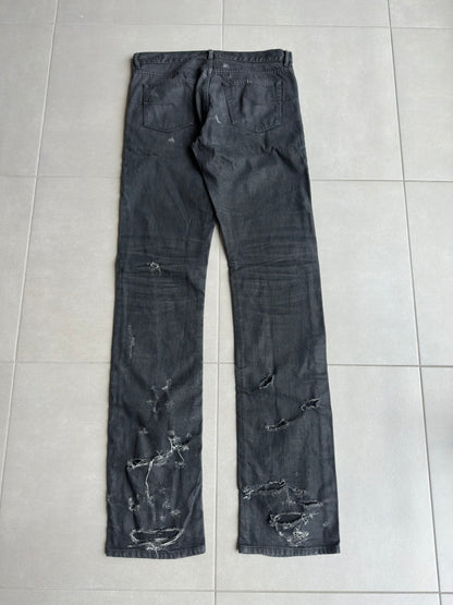 Dior Homme SS04 "Strip" distressed coated jeans