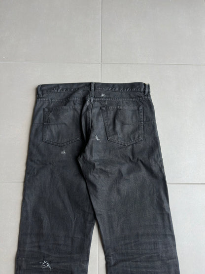 Dior Homme SS04 "Strip" distressed coated jeans
