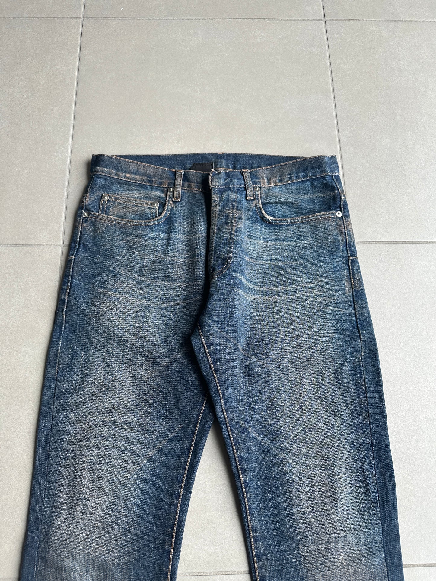 Dior Homme SS05 “BECK/Untitled” whiskered rust washed denim