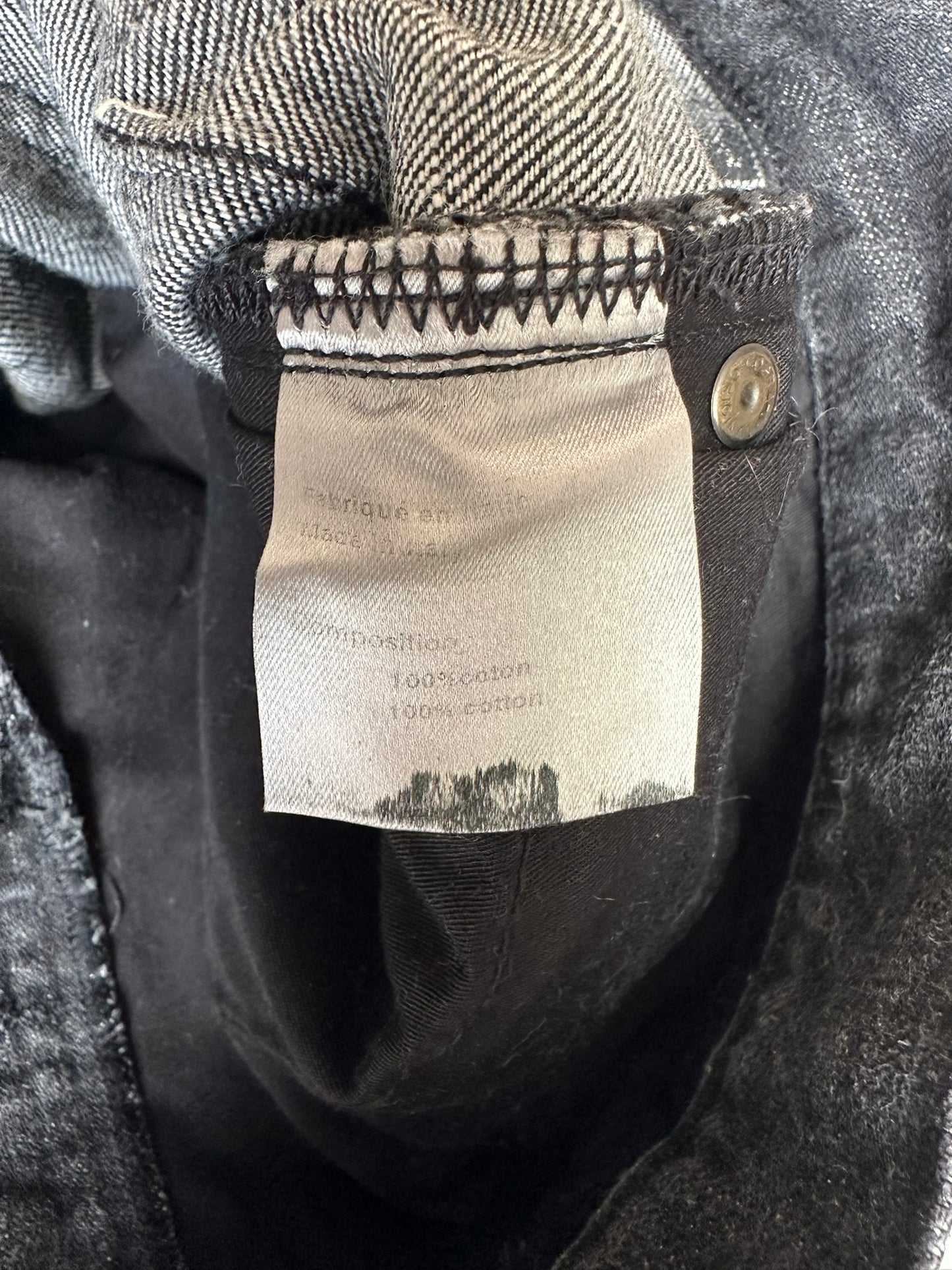 Dior Homme SS04 "Strip" distressed coated jeans