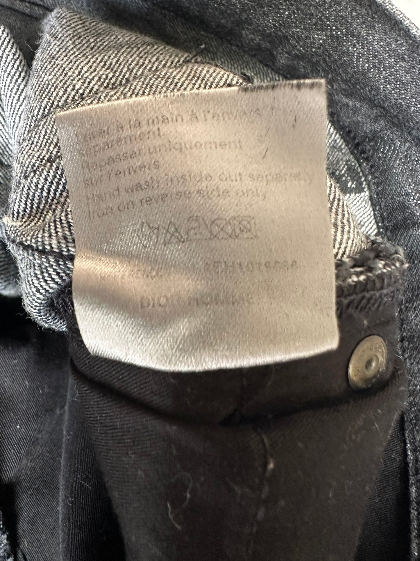 Dior Homme SS04 "Strip" distressed coated jeans