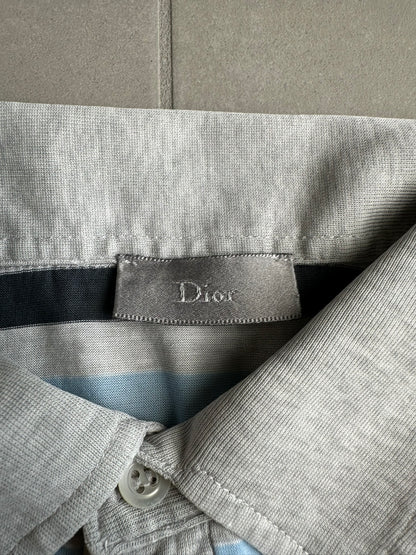 Dior Homme SS05 striped guitar motif polo shirt