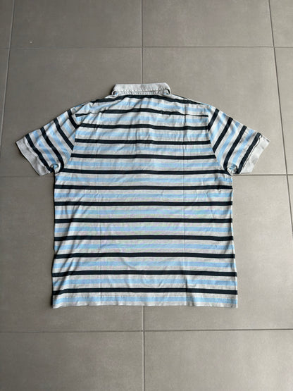 Dior Homme SS05 striped guitar motif polo shirt