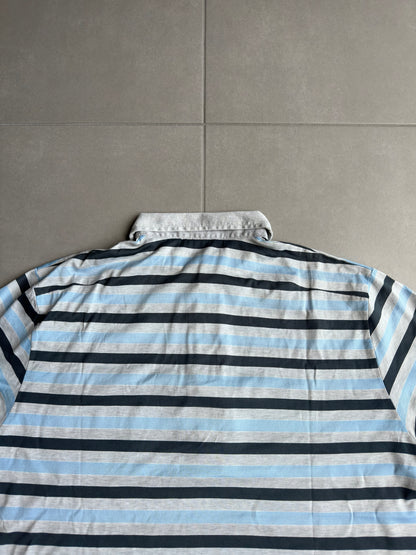 Dior Homme SS05 striped guitar motif polo shirt