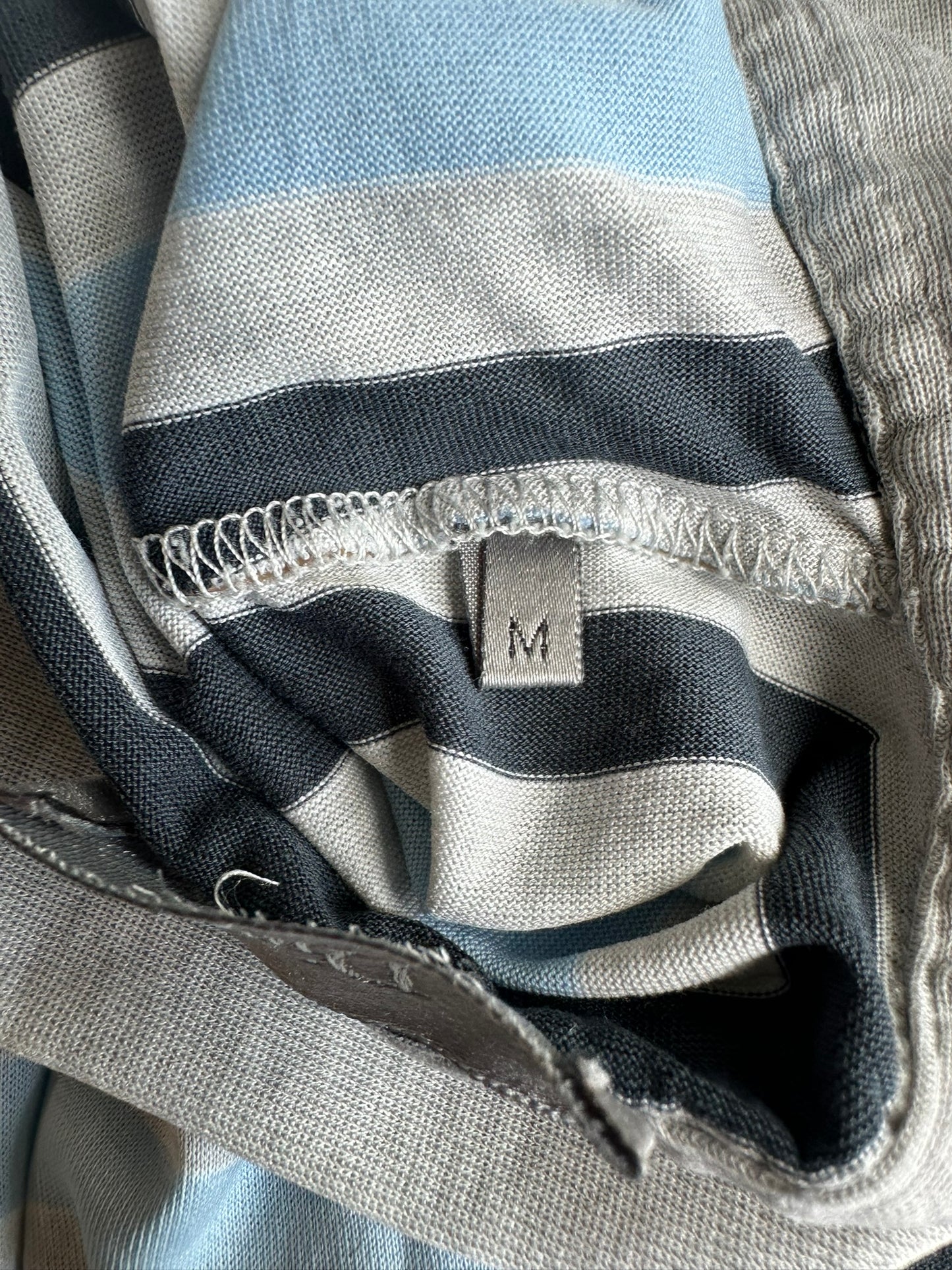 Dior Homme SS05 striped guitar motif polo shirt