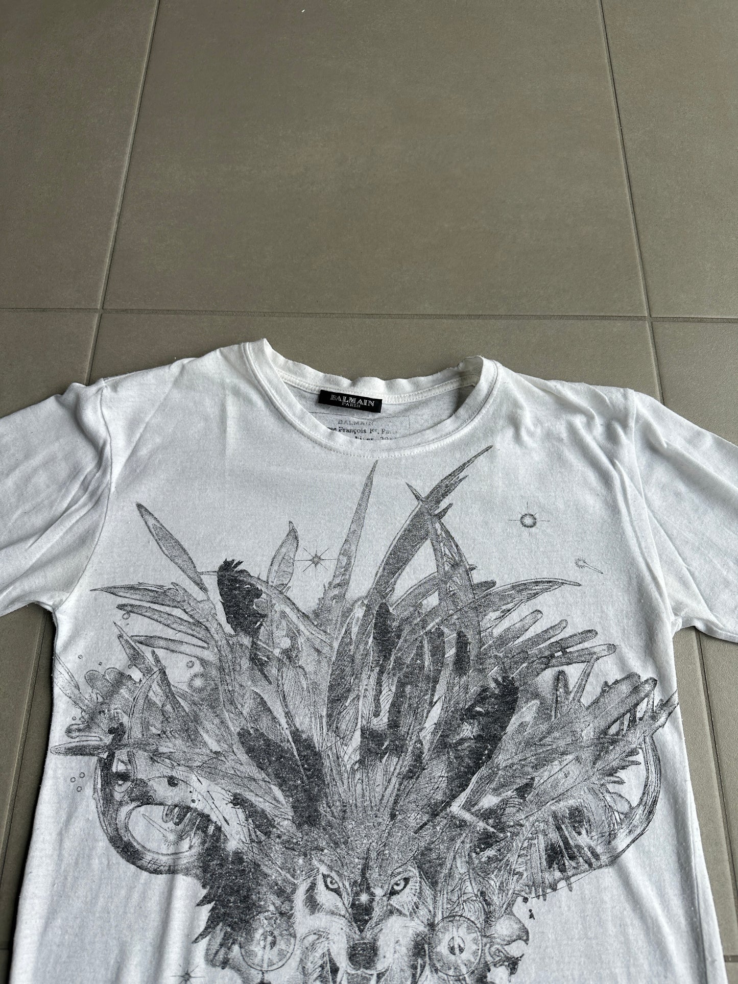 Balmain AW11 Tribal wolf t-shirt