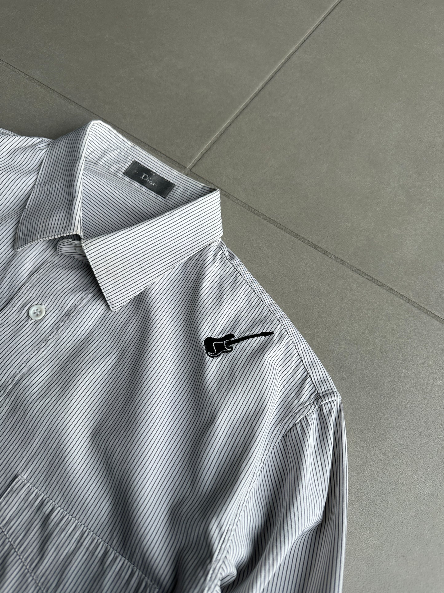 Dior Homme SS05 “BECK/Untitled” guitar motif button up shirt