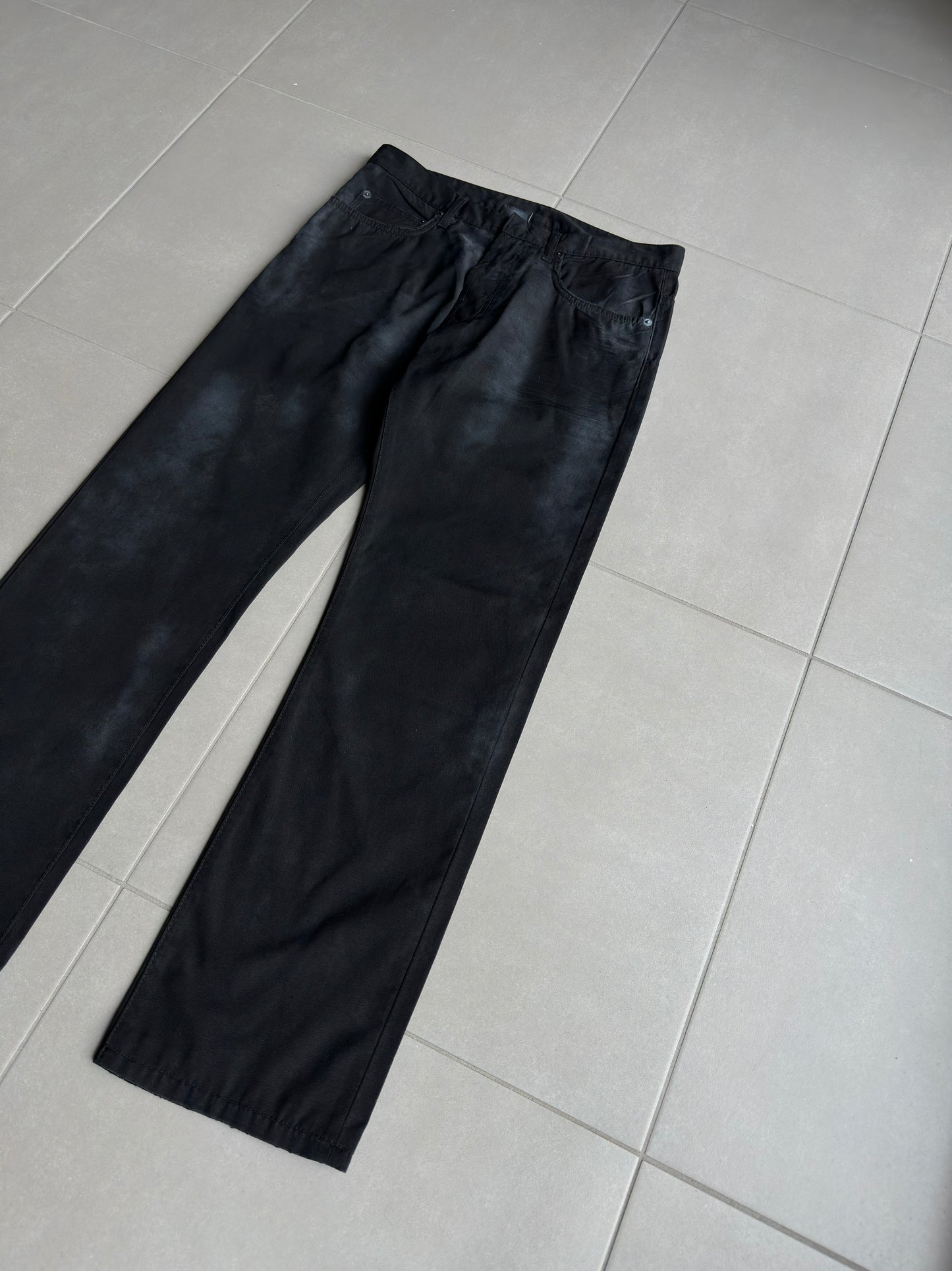 Dior homme AW04 “Victim of the crime” Faded whiskered trousers