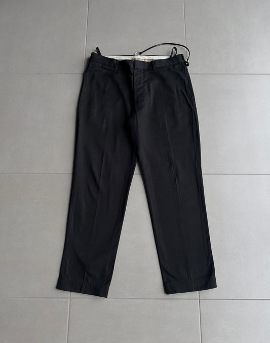 Helmut Lang Circa 2000 leather trim detail trousers