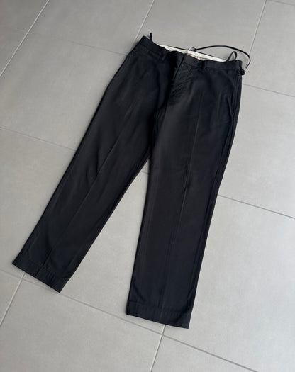 Helmut Lang Circa 2000 leather trim detail trousers