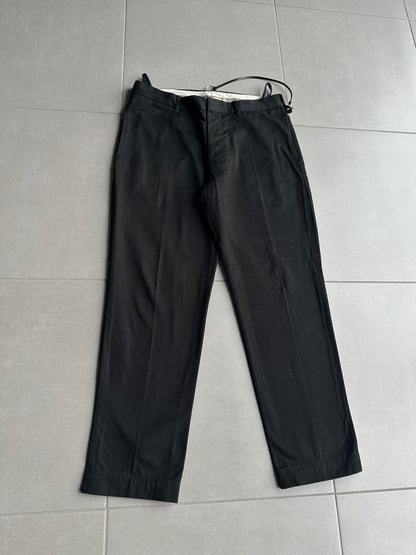 Helmut Lang Circa 2000 leather trim detail trousers