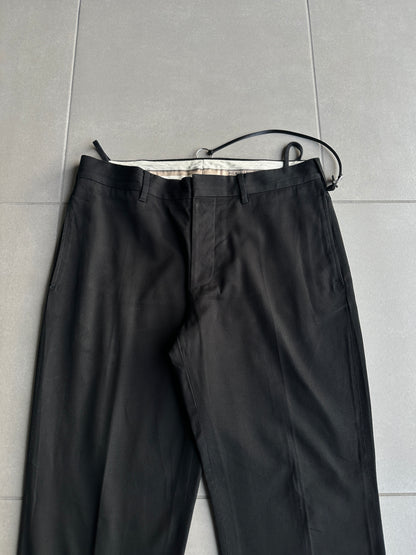 Helmut Lang Circa 2000 leather trim detail trousers