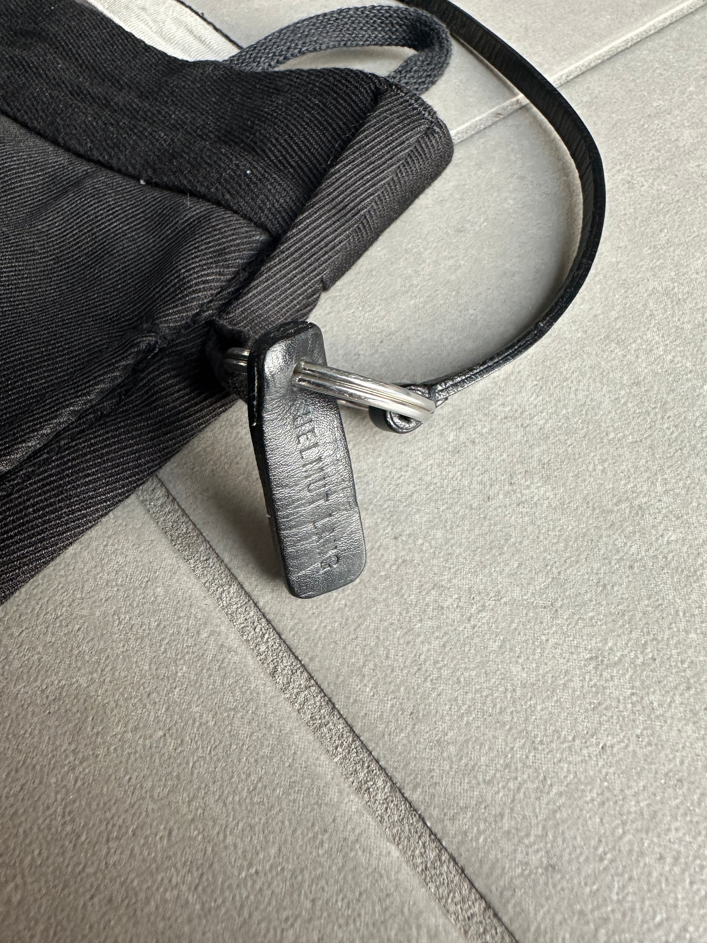 Helmut Lang Circa 2000 leather trim detail trousers