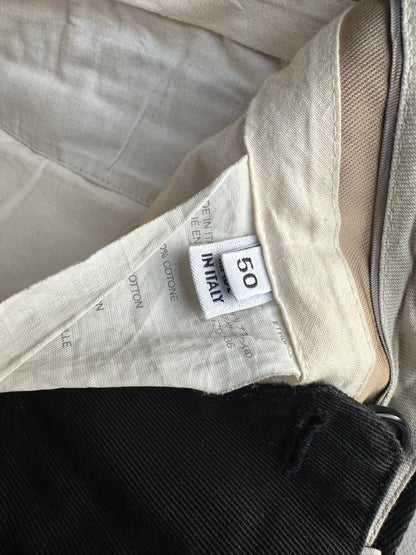 Helmut Lang Circa 2000 leather trim detail trousers