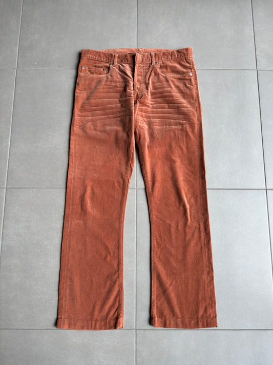 Dior Homme AW05 “In The Morning” velvet bootcut trousers