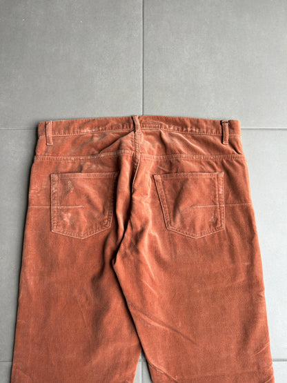 Dior Homme AW05 “In The Morning” velvet bootcut trousers