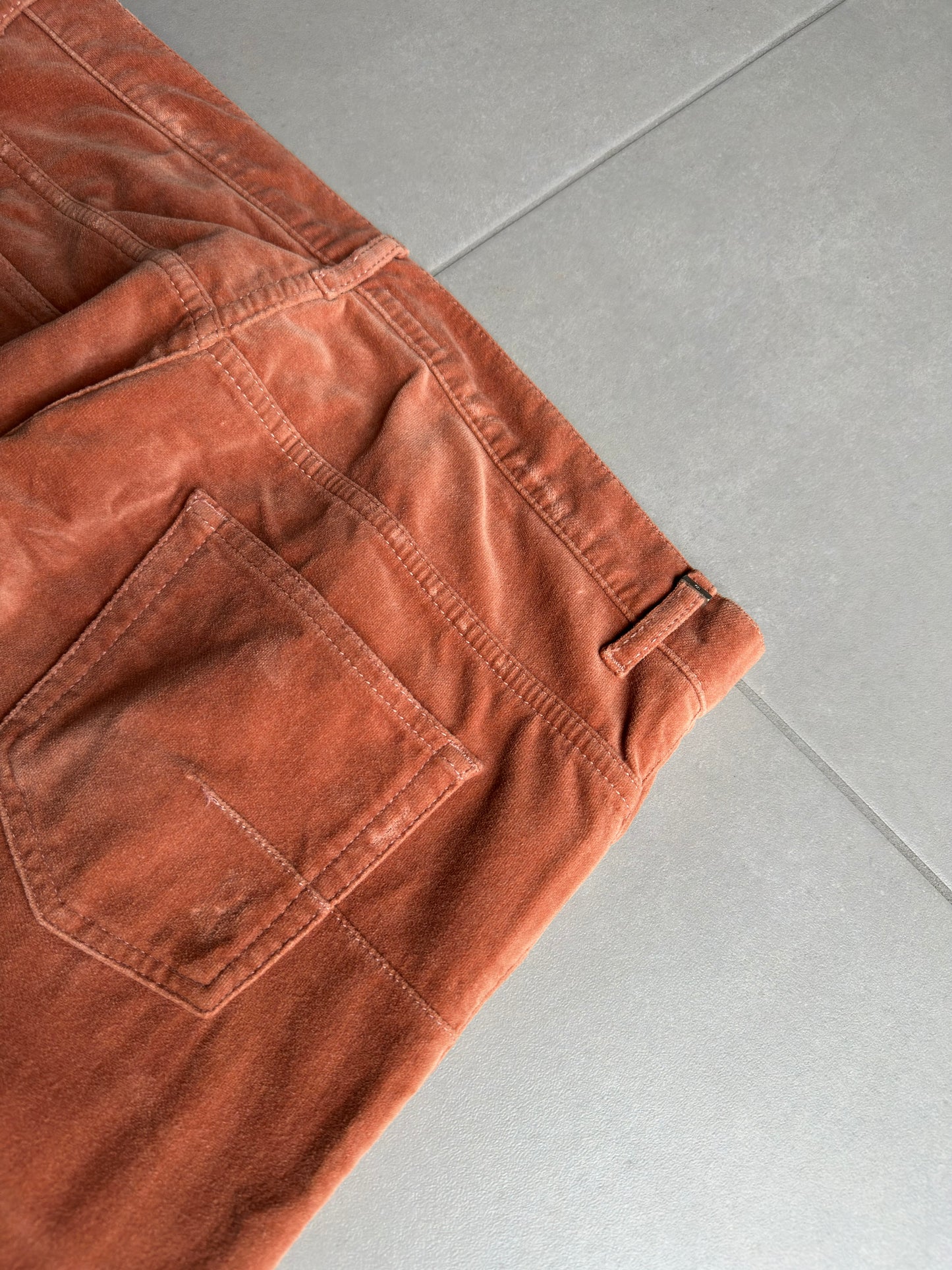 Dior Homme AW05 “In The Morning” velvet bootcut trousers