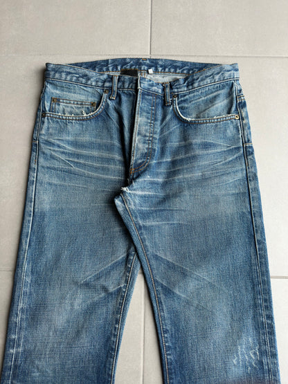 Dior Homme AW06 washed blue clawmark jeans