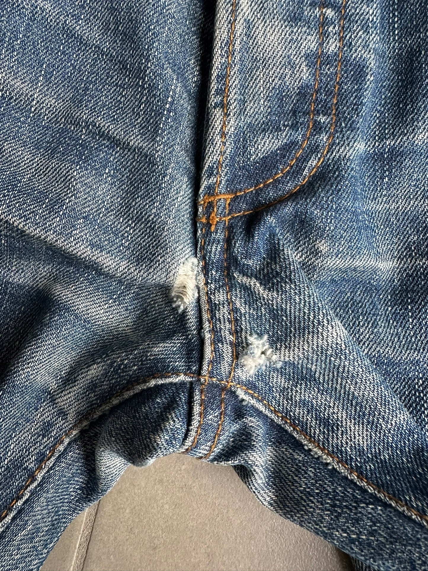 Dior Homme AW06 washed blue clawmark jeans