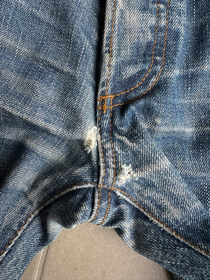 Dior Homme AW06 washed blue clawmark jeans