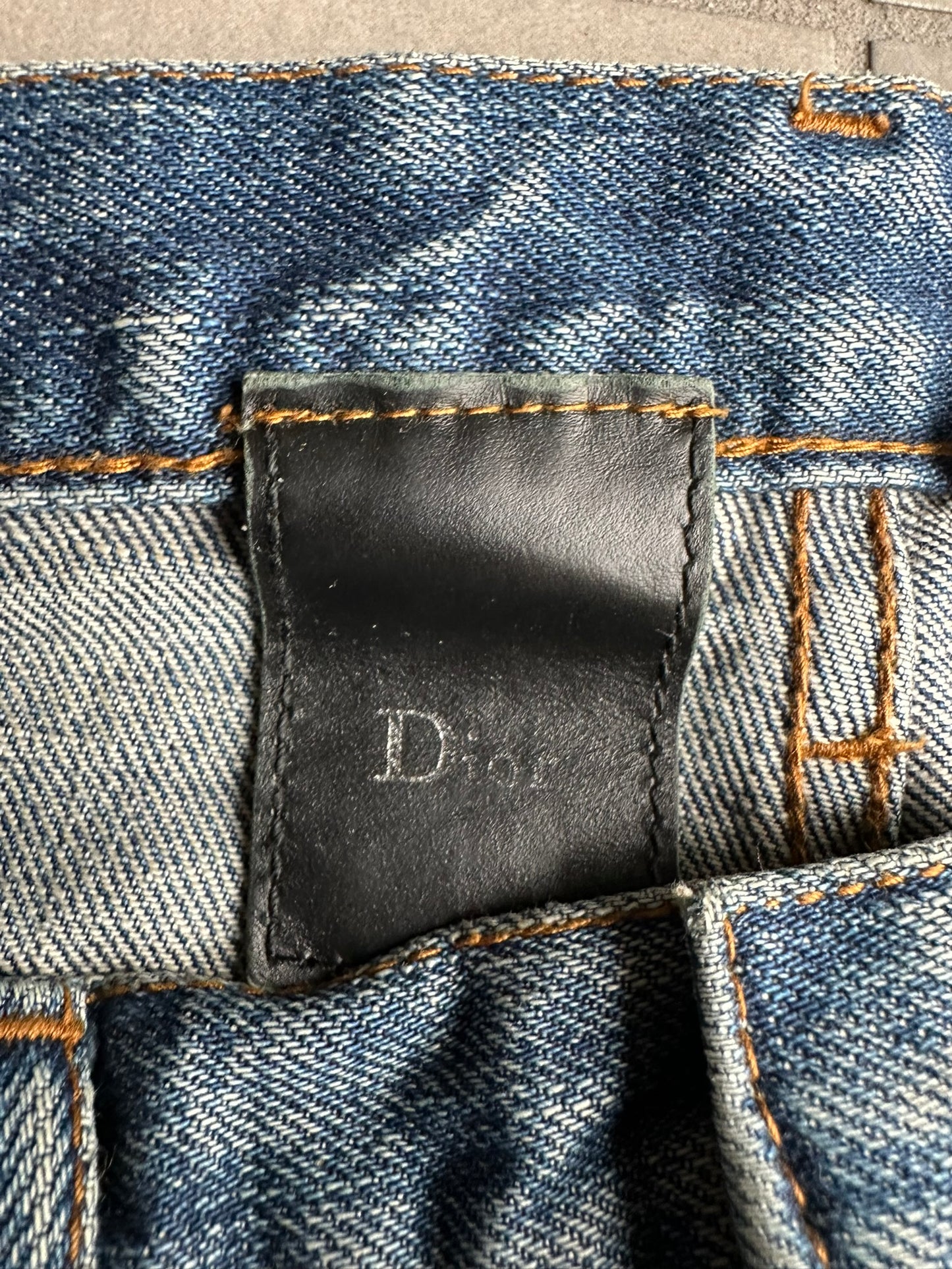 Dior Homme AW06 washed blue clawmark jeans