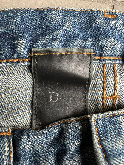Dior Homme AW06 washed blue clawmark jeans