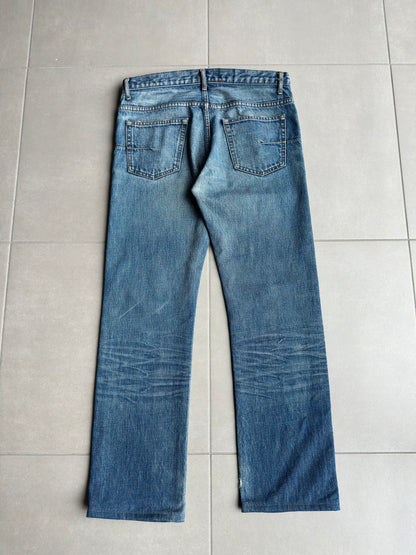 Dior Homme AW06 washed blue clawmark jeans