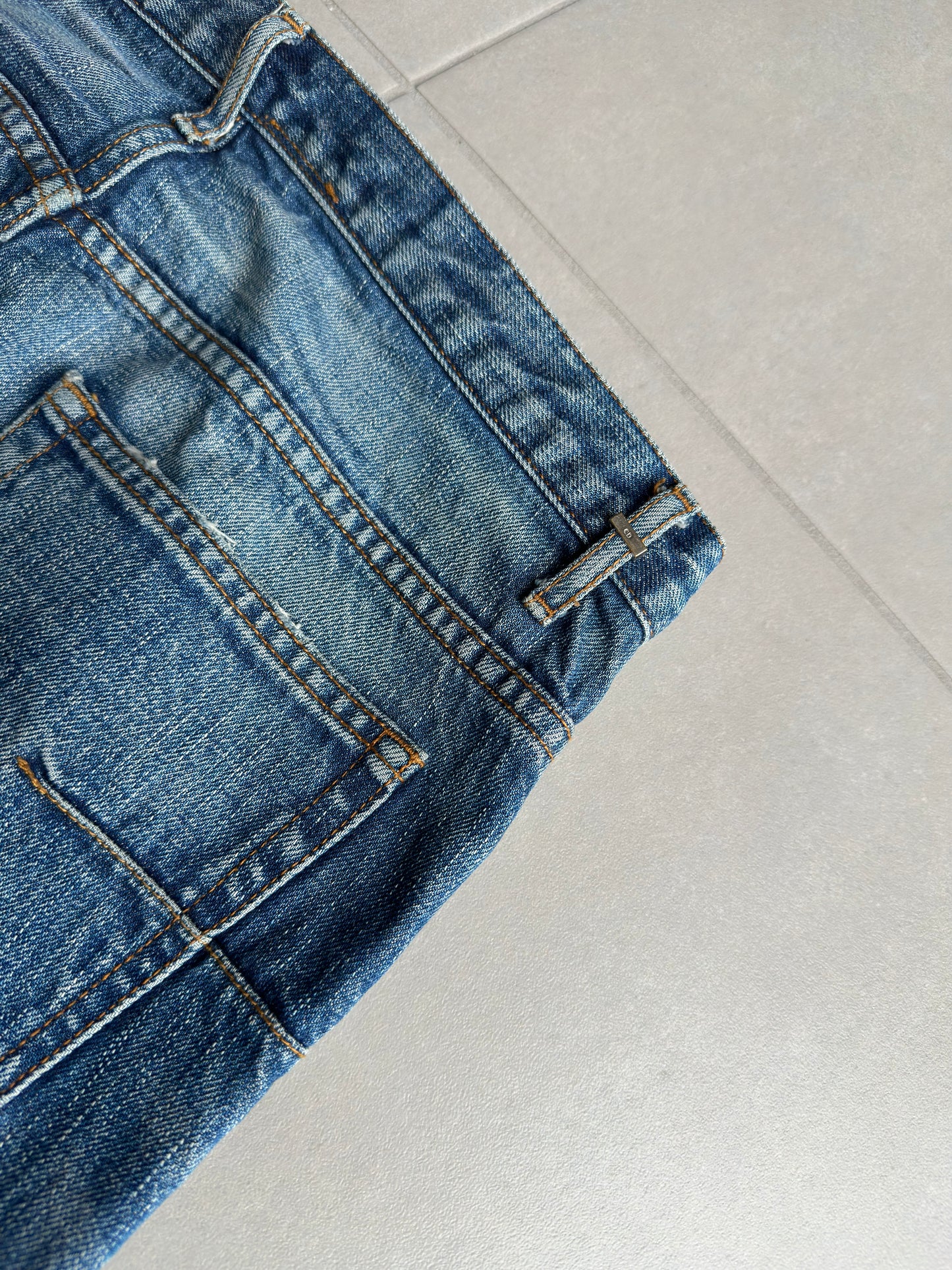 Dior Homme AW06 washed blue clawmark jeans