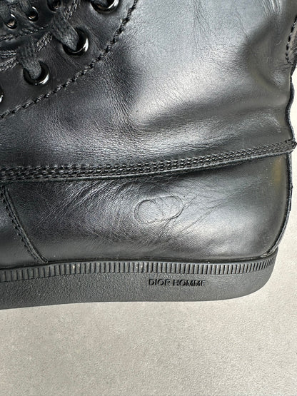 Dior Homme AW04 "Victim of the crime" Leather high-top front zip sneakers