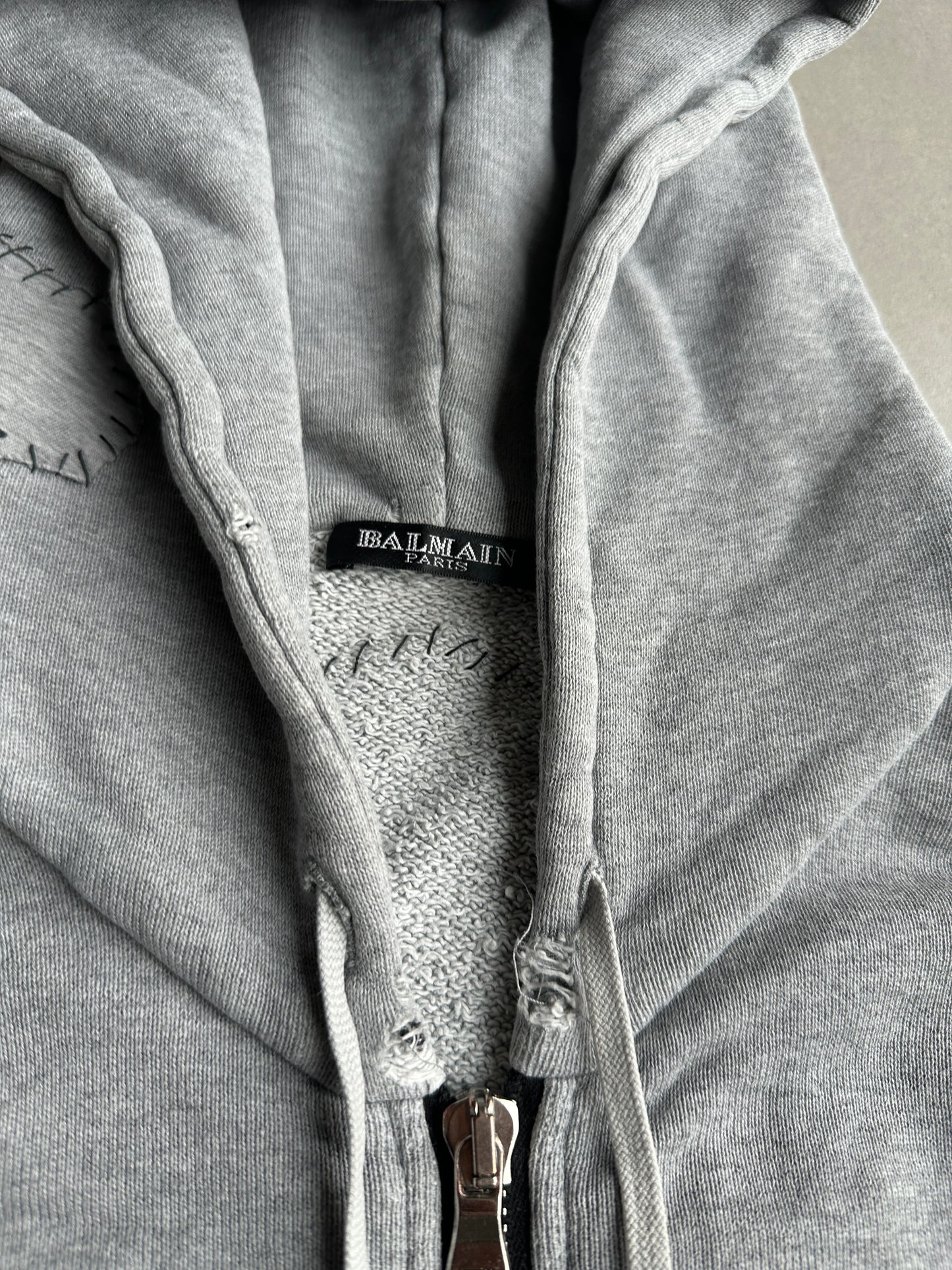 Balmain homme SS11 distressed graffiti hoodie