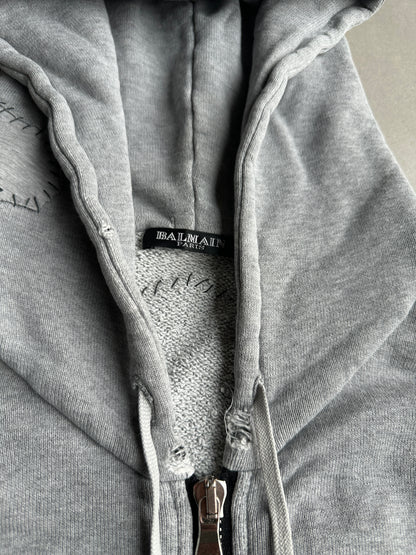 Balmain homme SS11 distressed graffiti hoodie