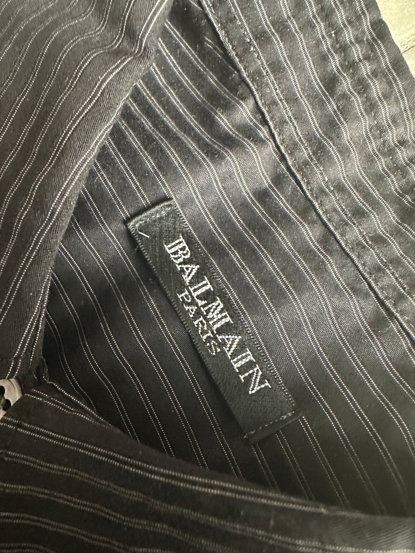 Balmain SS11 pinstripe short sleeve button up
