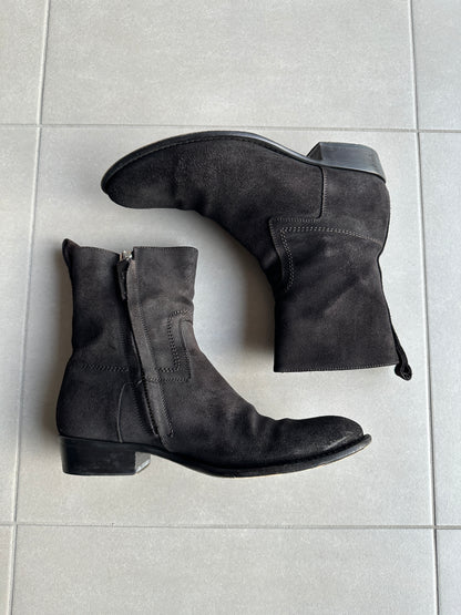 Dior Homme AW07 “Navigate” western Cuban heel suede boots