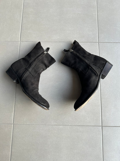 Dior Homme AW07 “Navigate” western Cuban heel suede boots