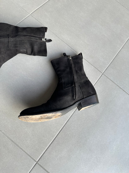 Dior Homme AW07 “Navigate” western Cuban heel suede boots